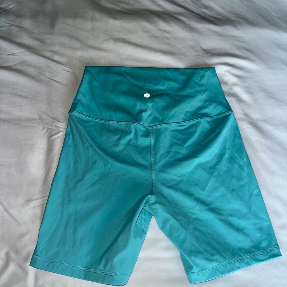 Women's Teal High-Waisted Shorts